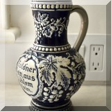 P15. German cobalt glaze pitcher. 